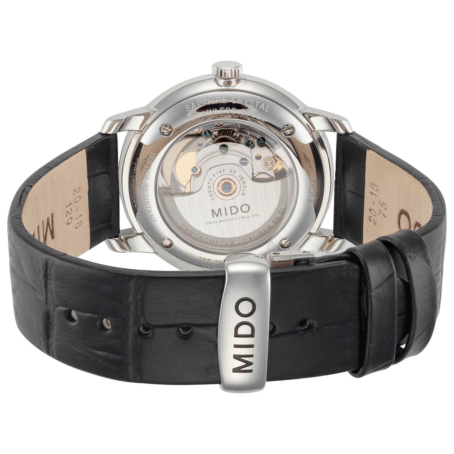 Back view of Mido Baroncelli SI Men's Automatic Watch M0274081601800