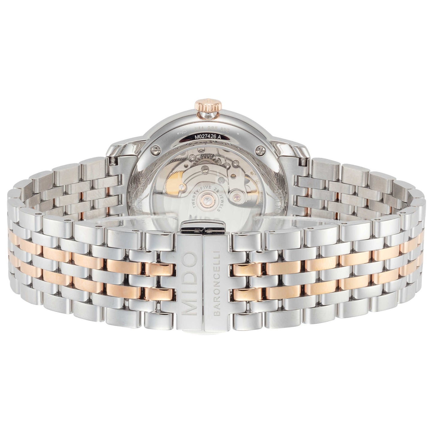 Back view of Mido Baroncelli Men's Automatic Watch M0274262201800