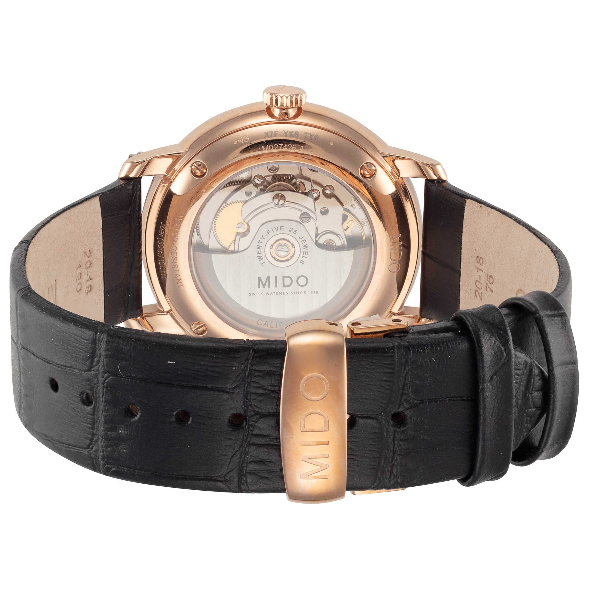 Back view of Mido Baroncelli Men's Automatic Watch M0274263601800