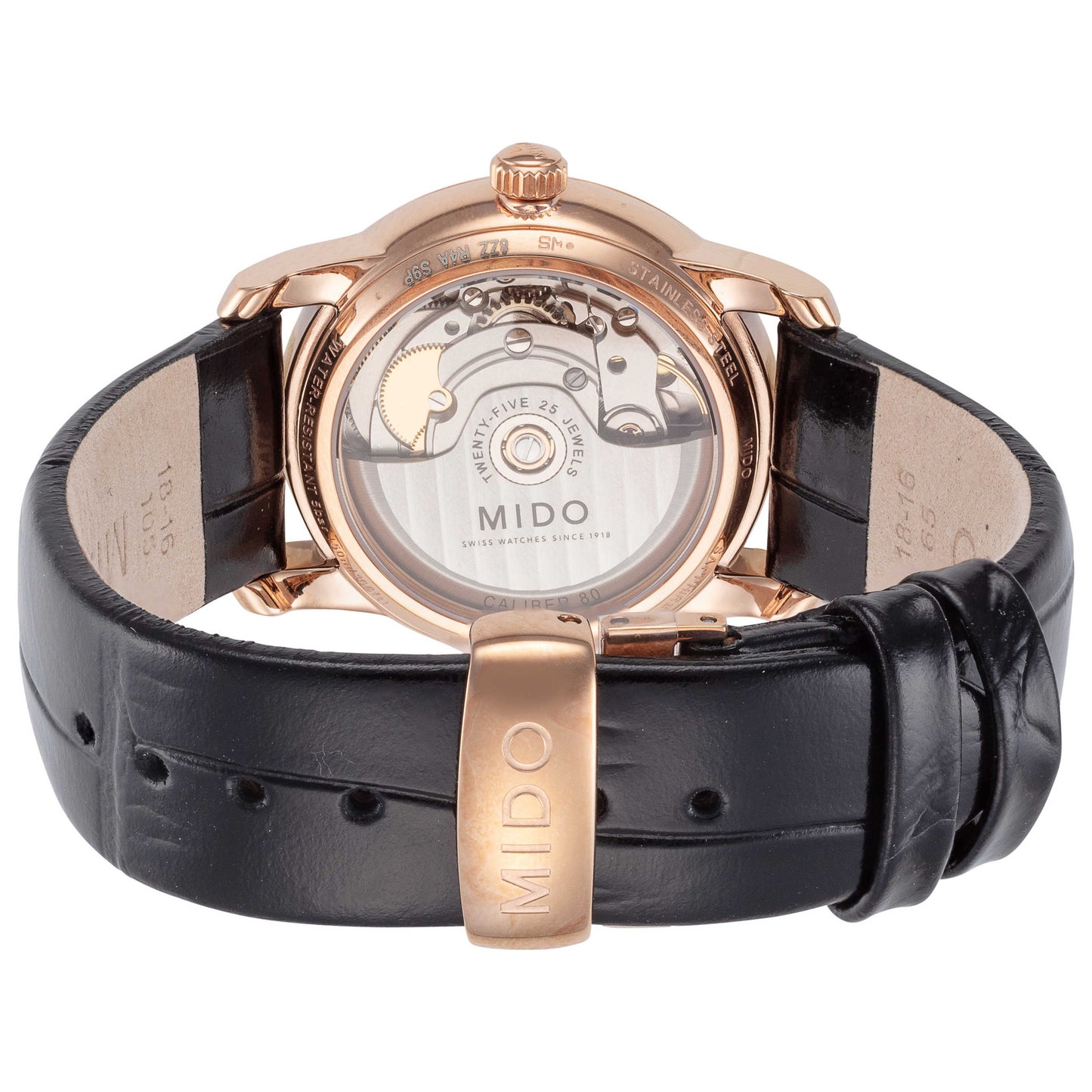 Back view of Mido Baroncelli Women's Automatic Watch M0352073647100
