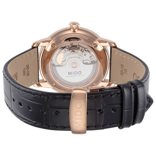 Back view of Mido Baroncelli Men's Automatic Watch M0374073603101