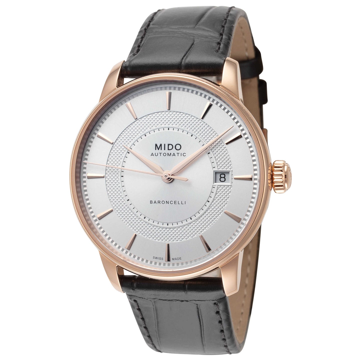 Front view of Mido Baroncelli Men's Automatic Watch M0374073603101