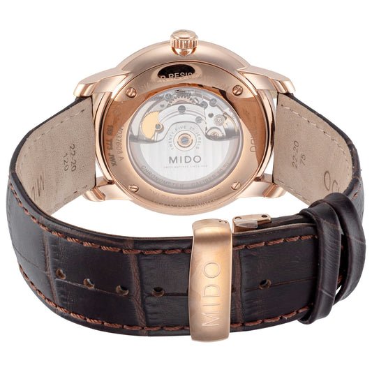 Back view of Mido Baroncelli Jubilee Men's Automatic Watch M0376083606200
