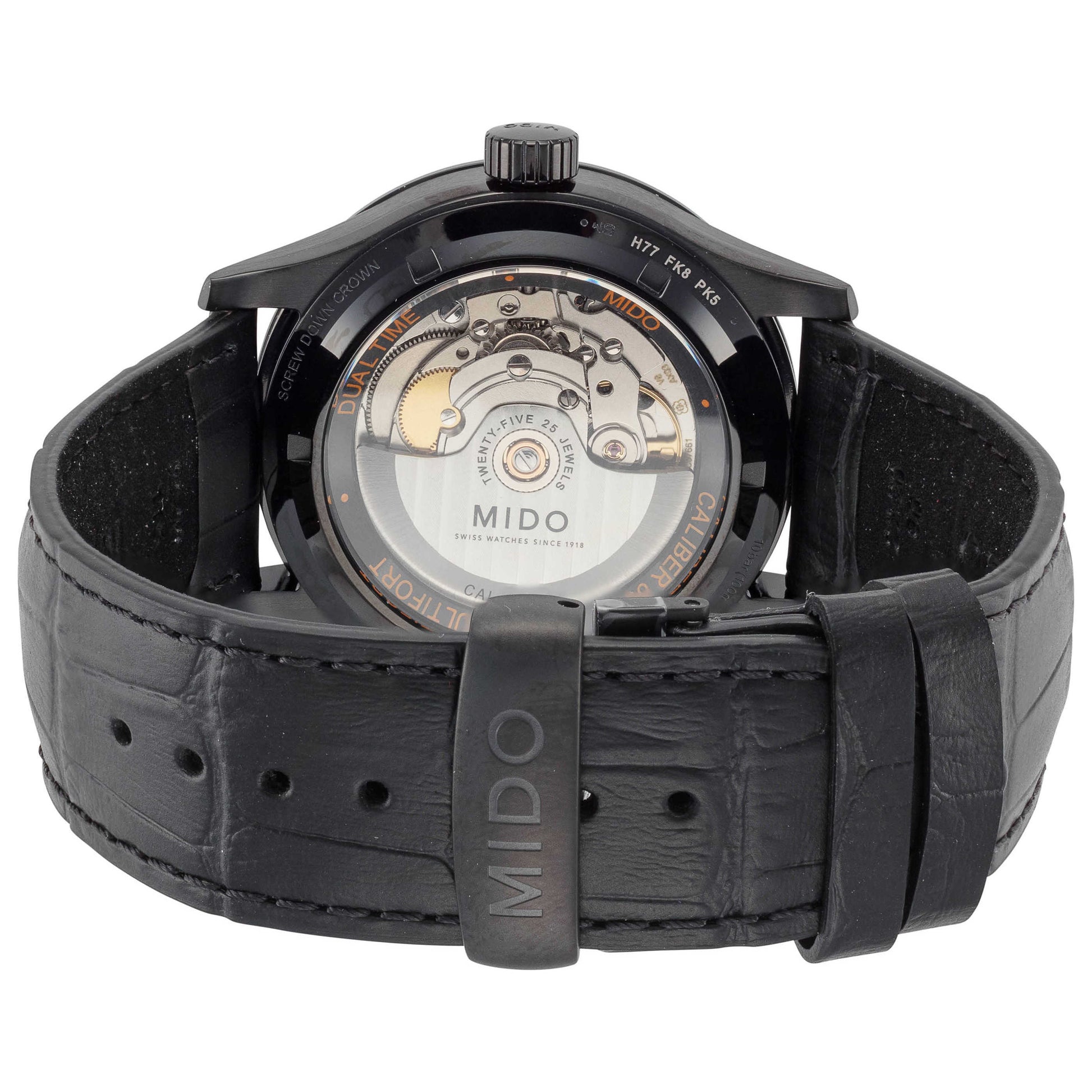 Back view of Mido Multifort Men's Automatic Watch M0384293605100