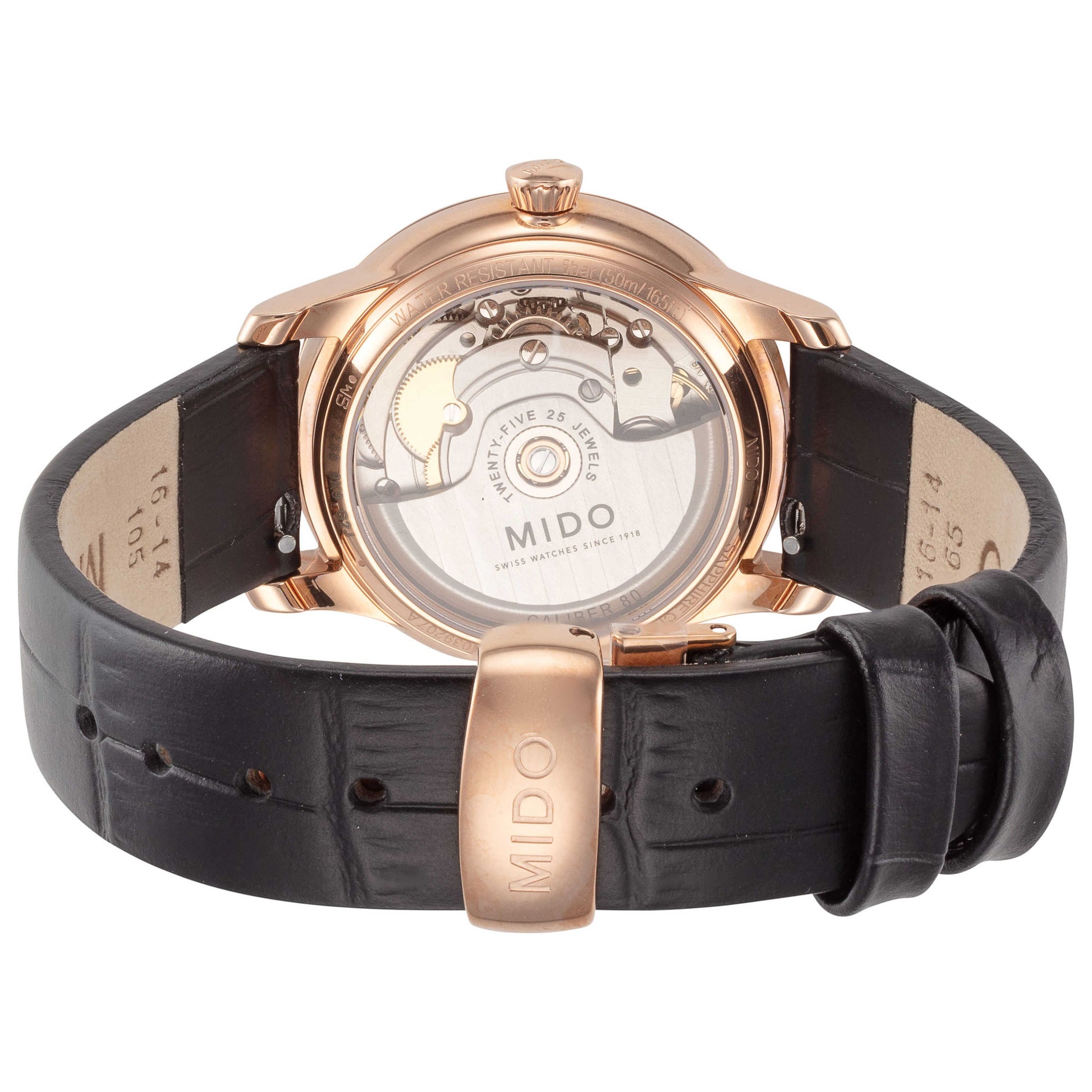 Back view of Mido Baroncelli II Women's Automatic Watch M0392073610600