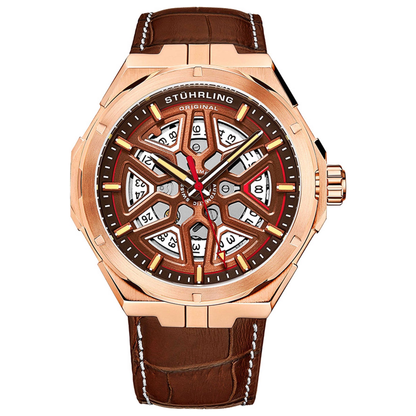 Front view of Stuhrling Legacy Men's Automatic Watch M13692