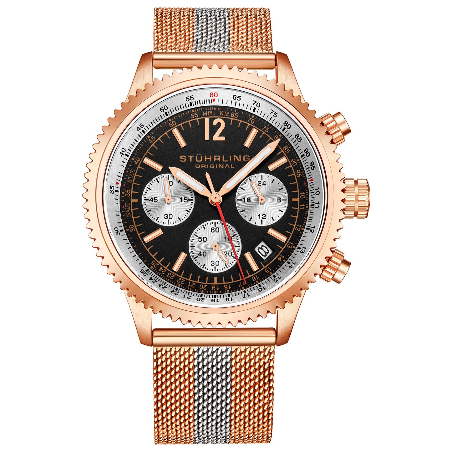 Front view of Stuhrling Monaco Men's Quartz Watch M14723