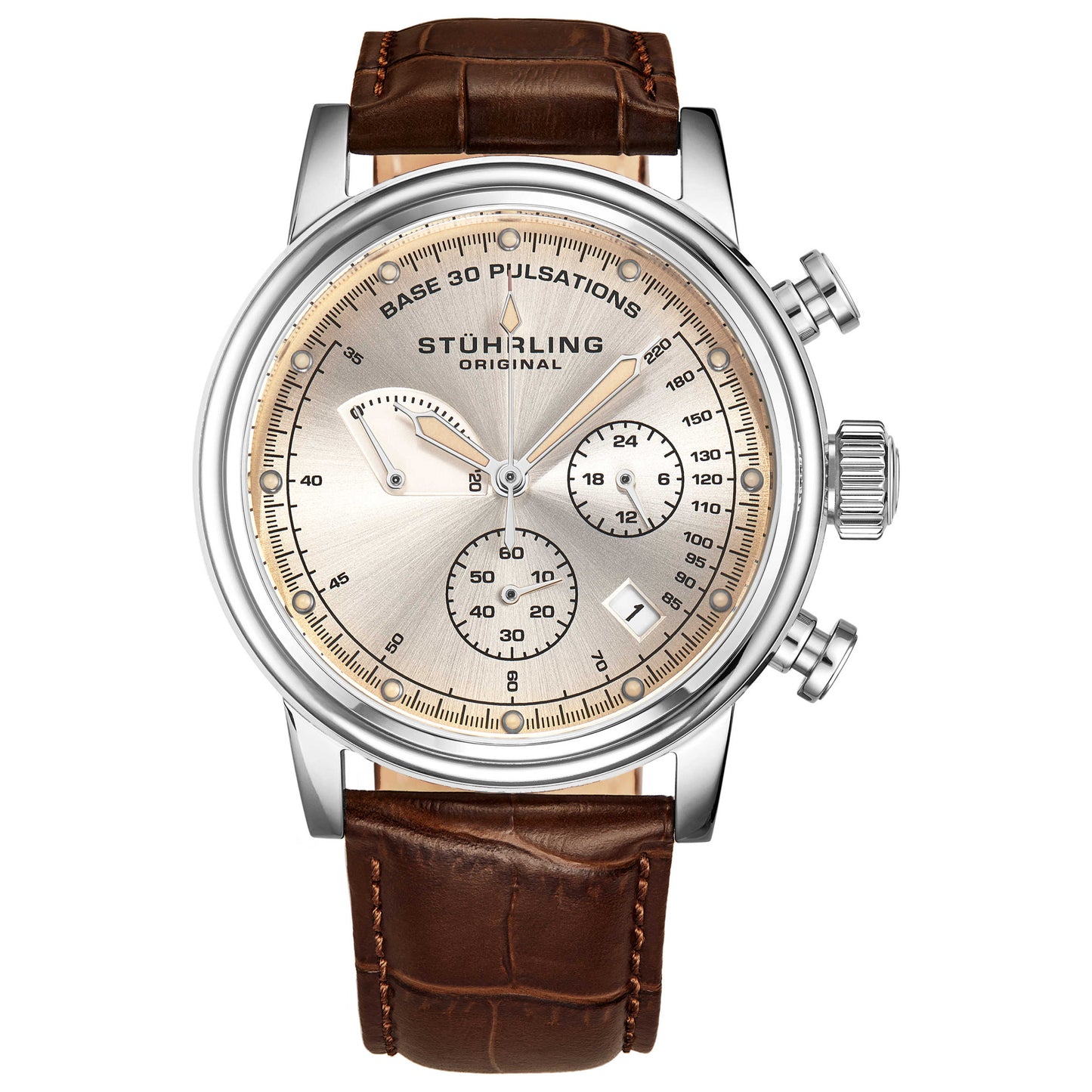 Front view of Stuhrling Monaco Men's Quartz Watch M14851