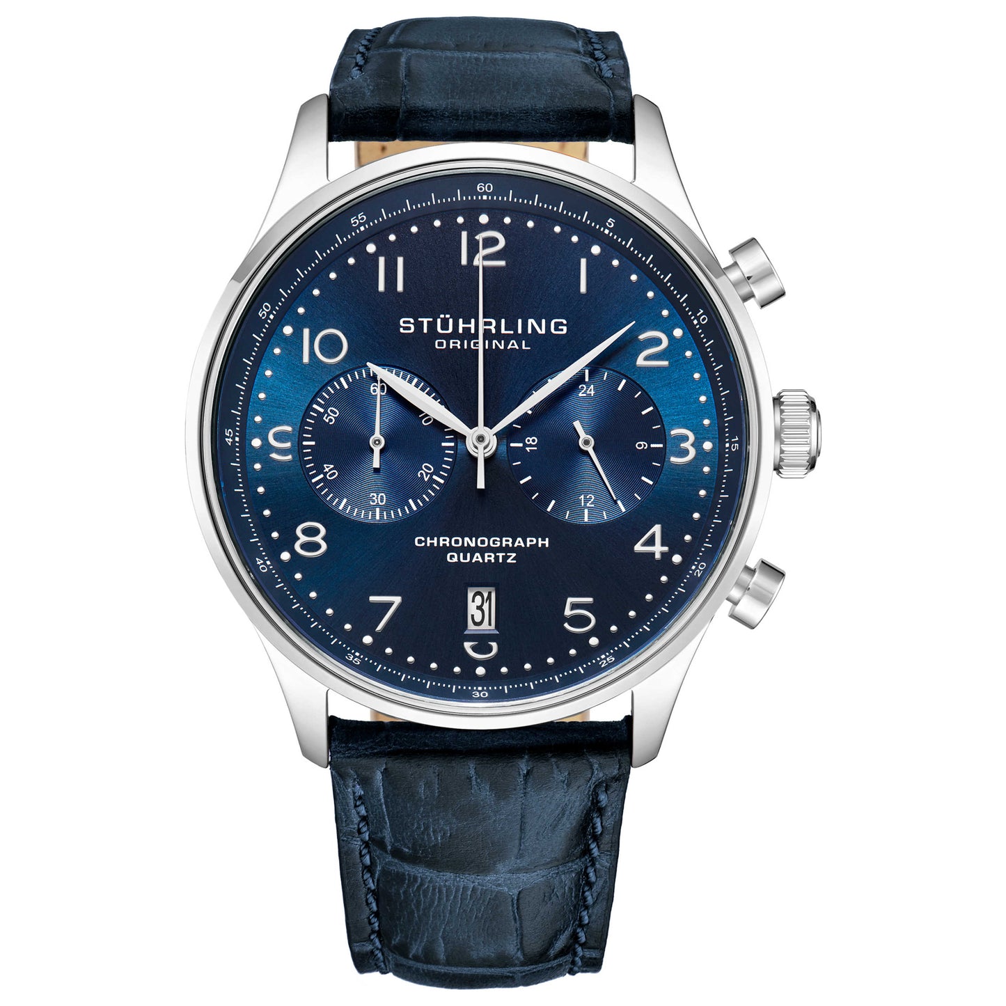 Front view of Stuhrling Monaco Men's Quartz Watch M14855