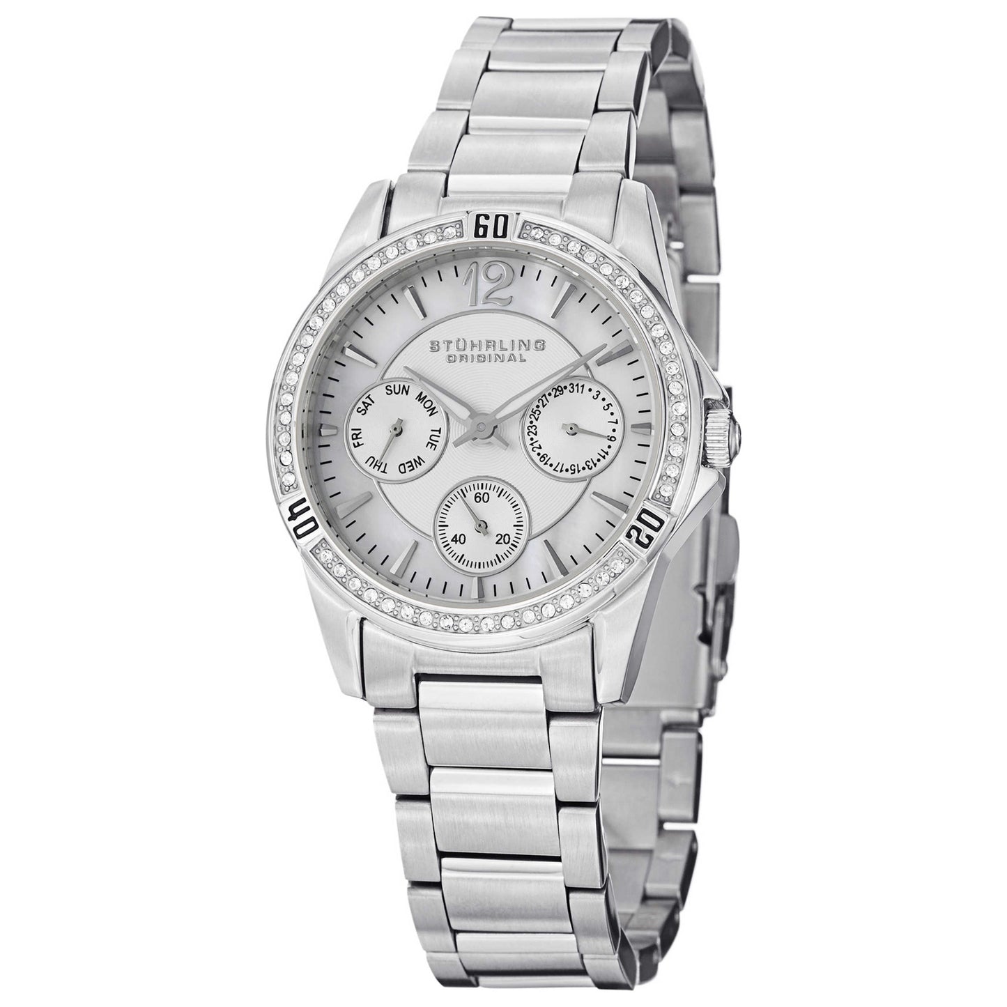 Front view of Stuhrling Aquadiver Women's Quartz Watch M14870