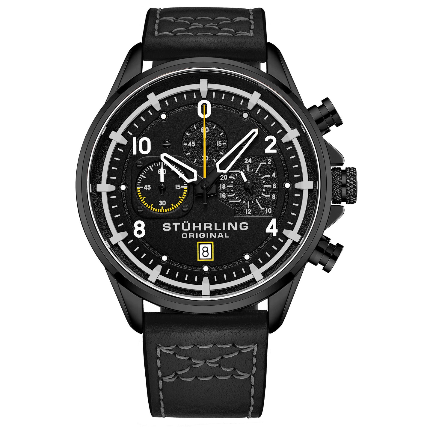 Front view of Stuhrling Aviator Men's Quartz Watch M14886