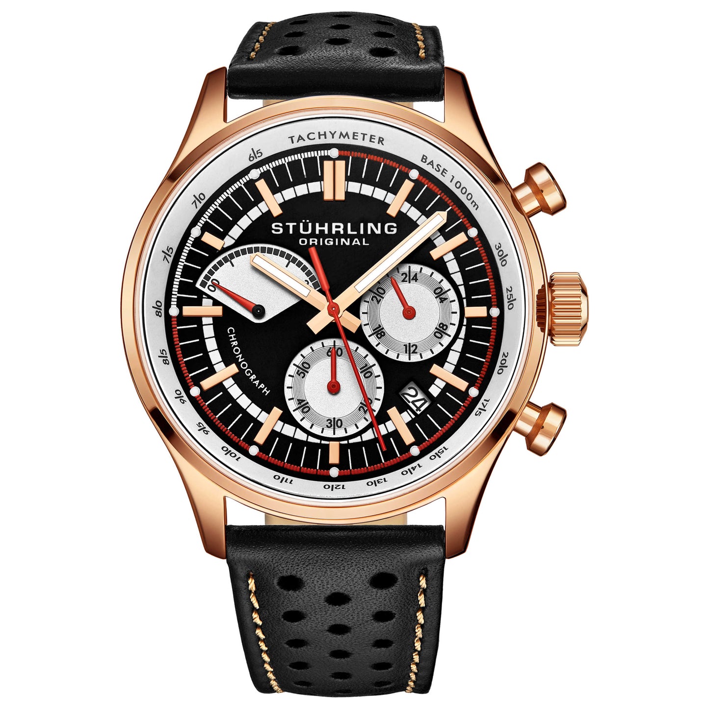 Front view of Stuhrling Monaco Men's Quartz Watch M14893