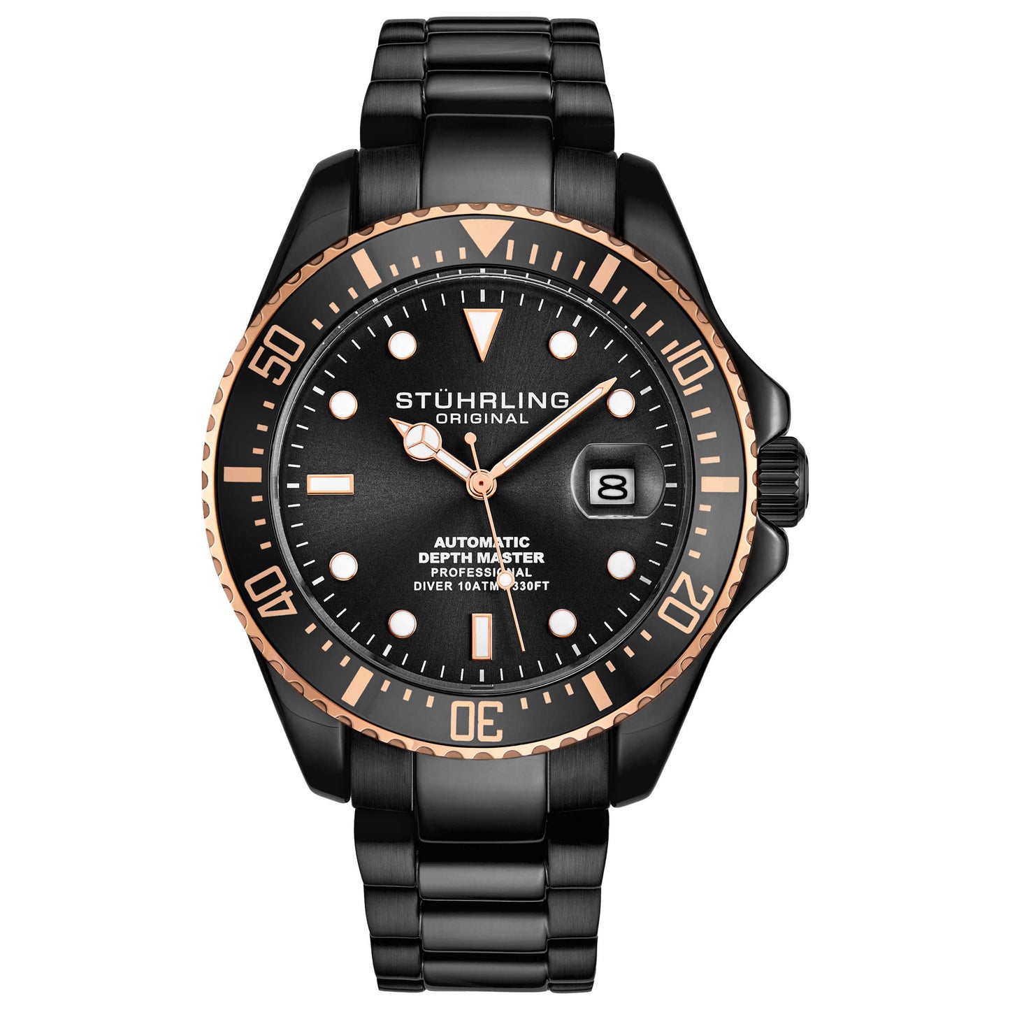 Front view of Stuhrling Aquadiver Men's Automatic Watch M15028