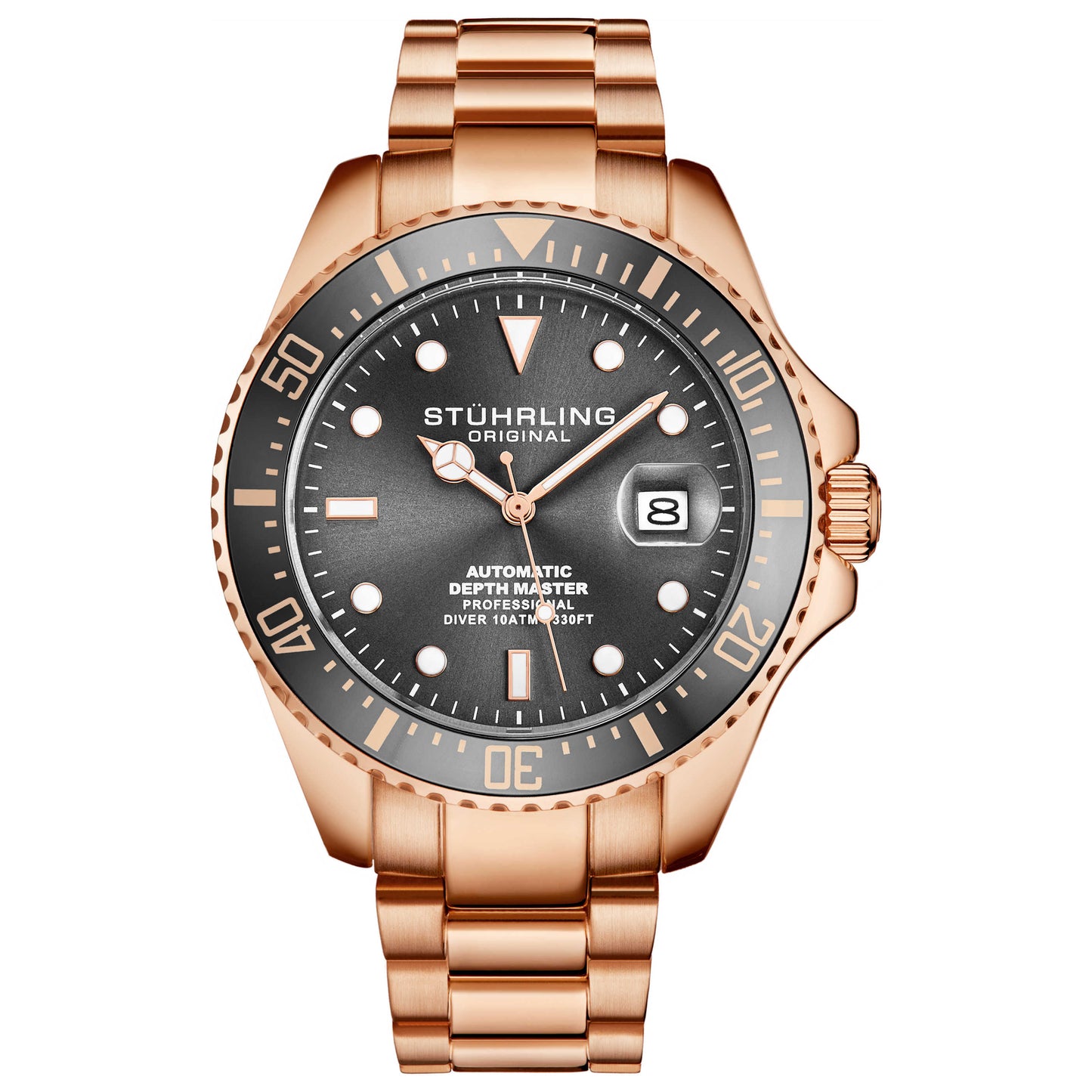 Front view of Stuhrling Aquadiver Men's Automatic Watch M15030