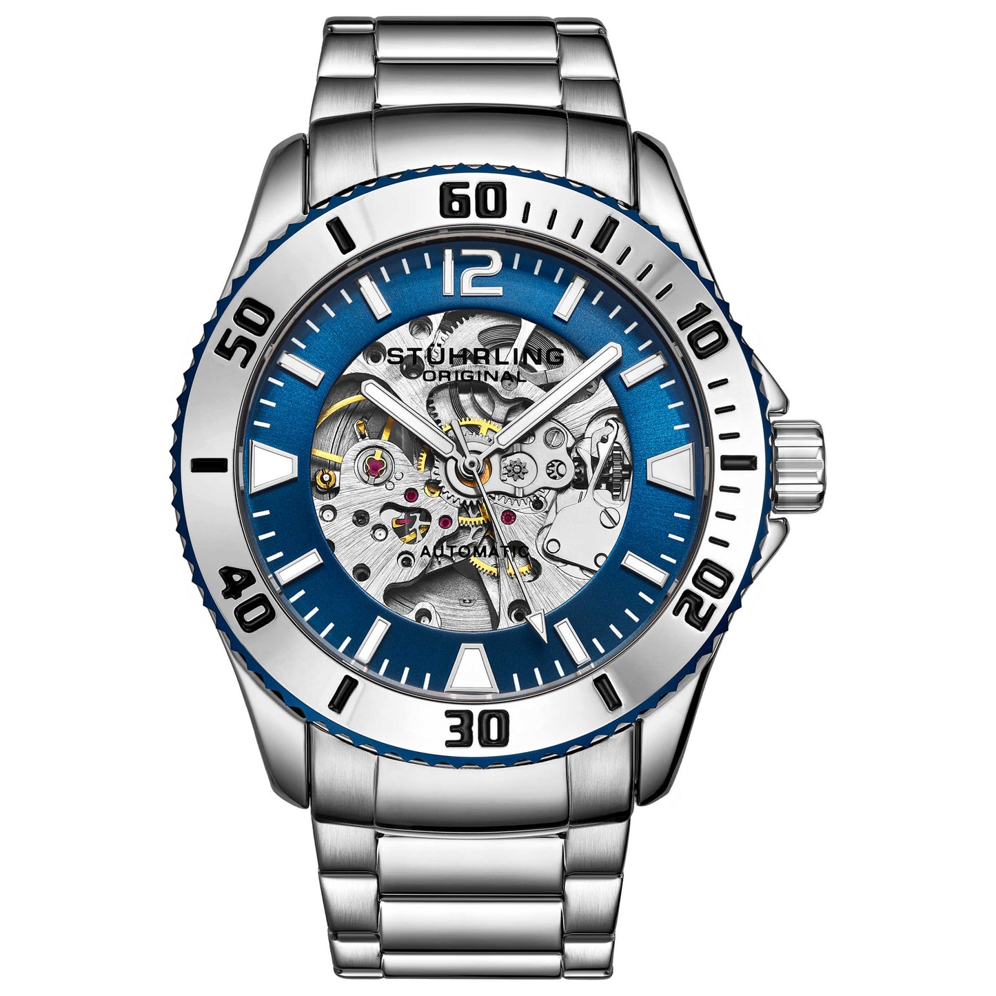 Front view of Stuhrling Aquadiver Men's Automatic Watch M15099