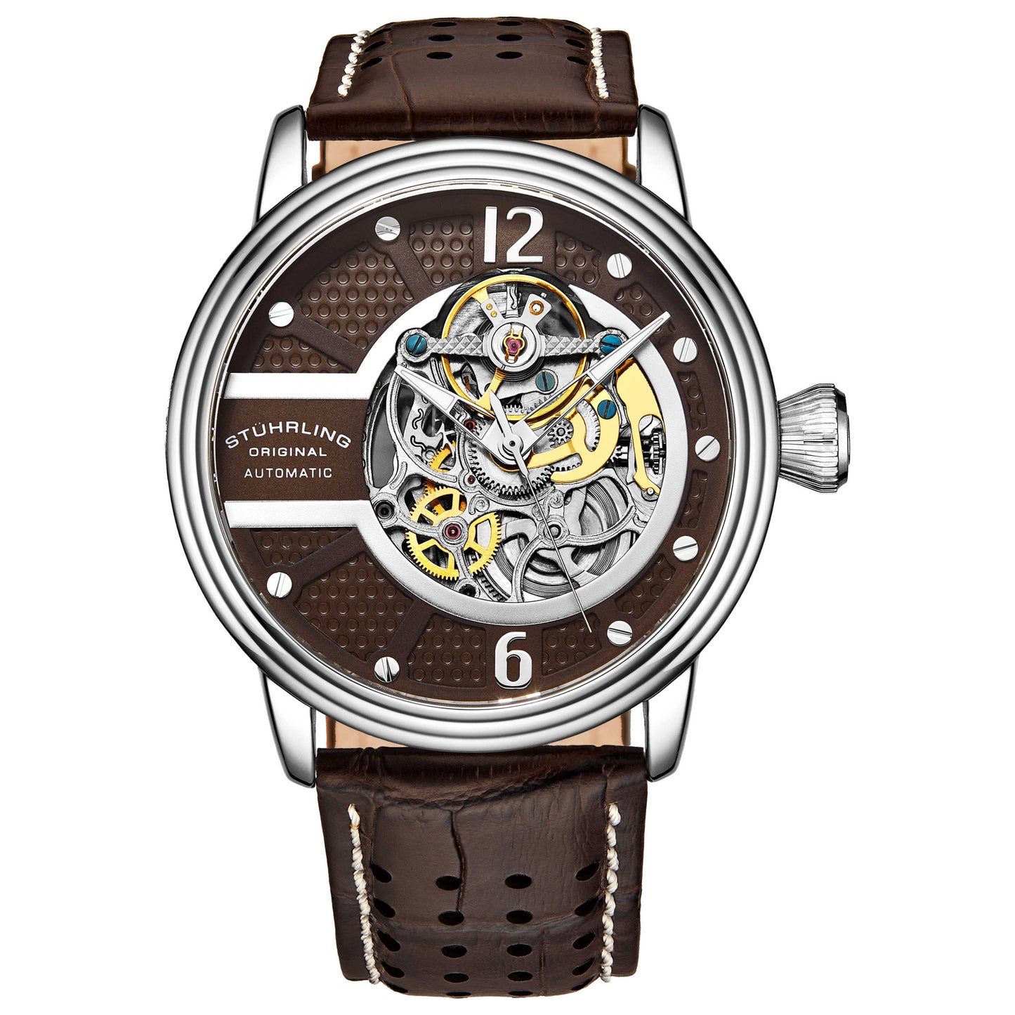 Front view of Stuhrling Legacy Men's Automatic Watch M15114