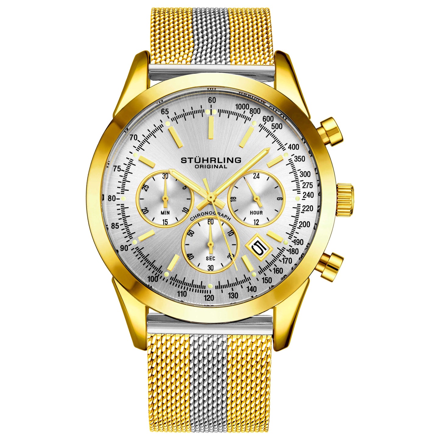 Front view of Stuhrling Monaco Men's Quartz Watch M15128