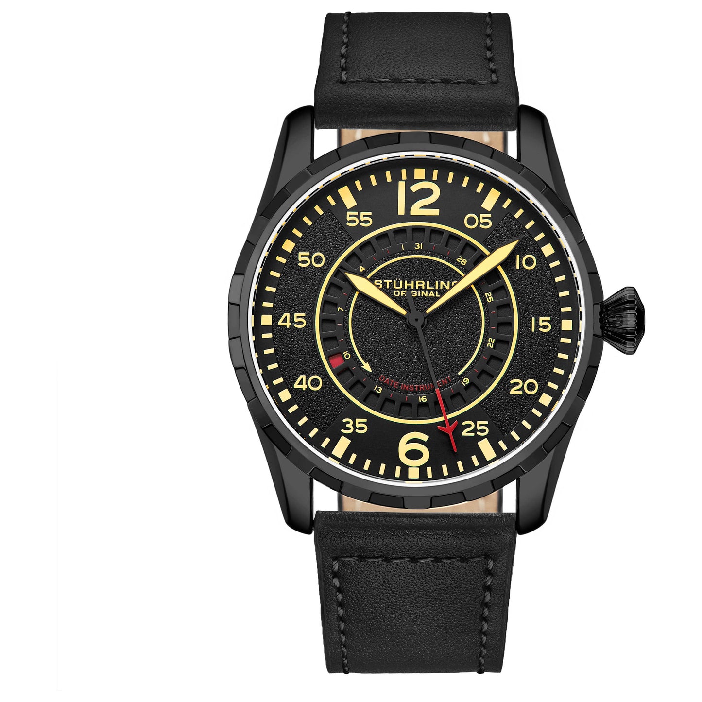 Front view of Stuhrling Aviator Men's Quartz Watch M15208