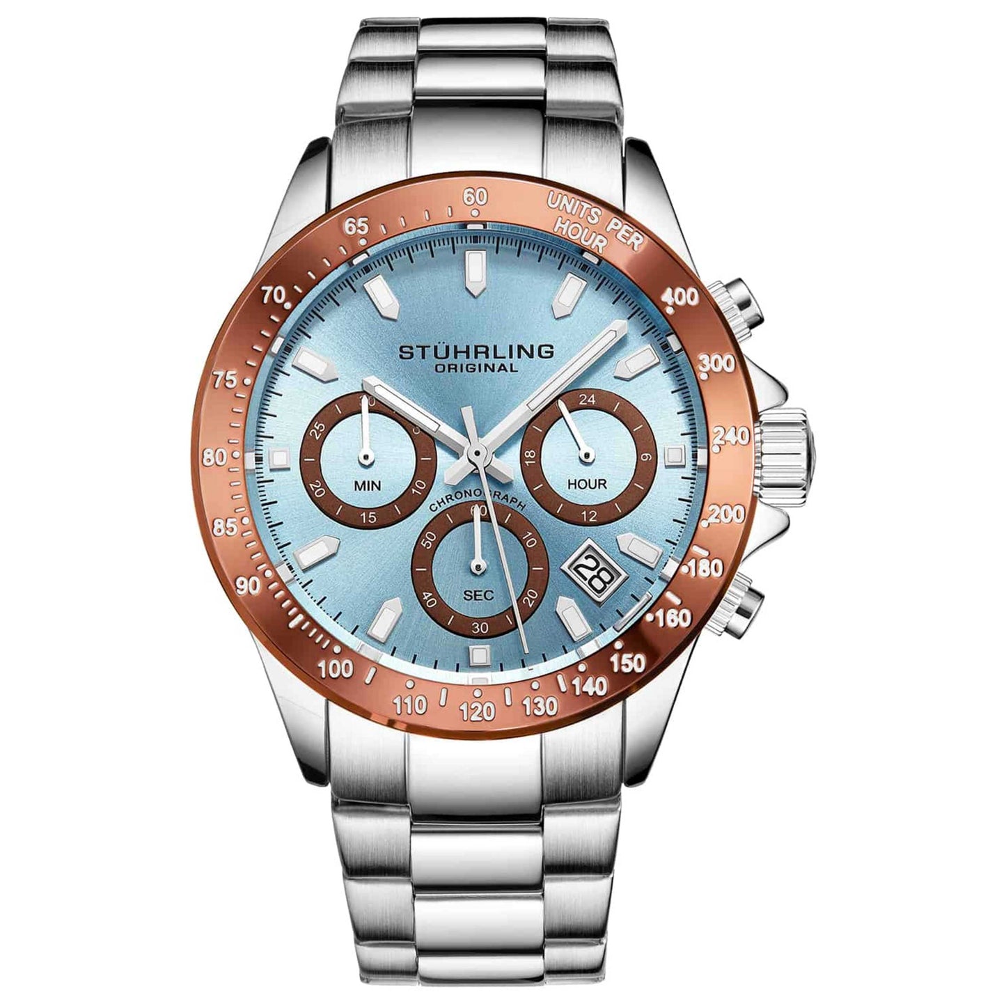 Front view of Stuhrling Monaco Men's Quartz Watch M16271