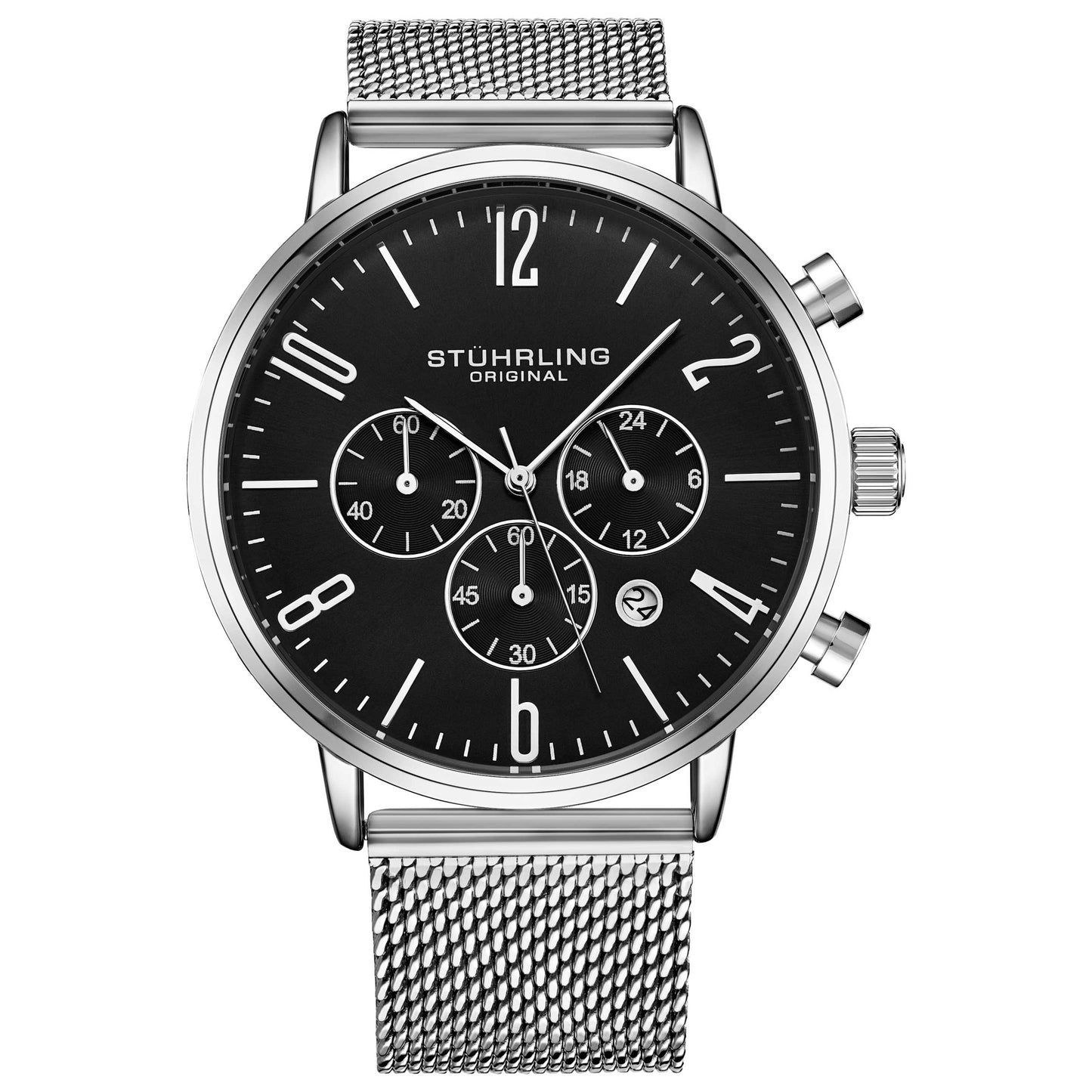 Front view of Stuhrling Monaco Men's Quartz Watch M16400