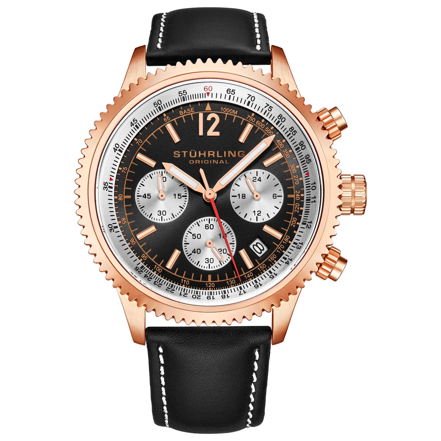 Front view of Stuhrling Monaco Men's Quartz Watch M16553