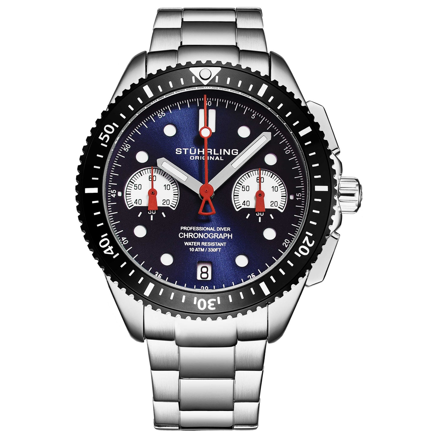 Front view of Stuhrling Monaco Men's Quartz Watch M16727