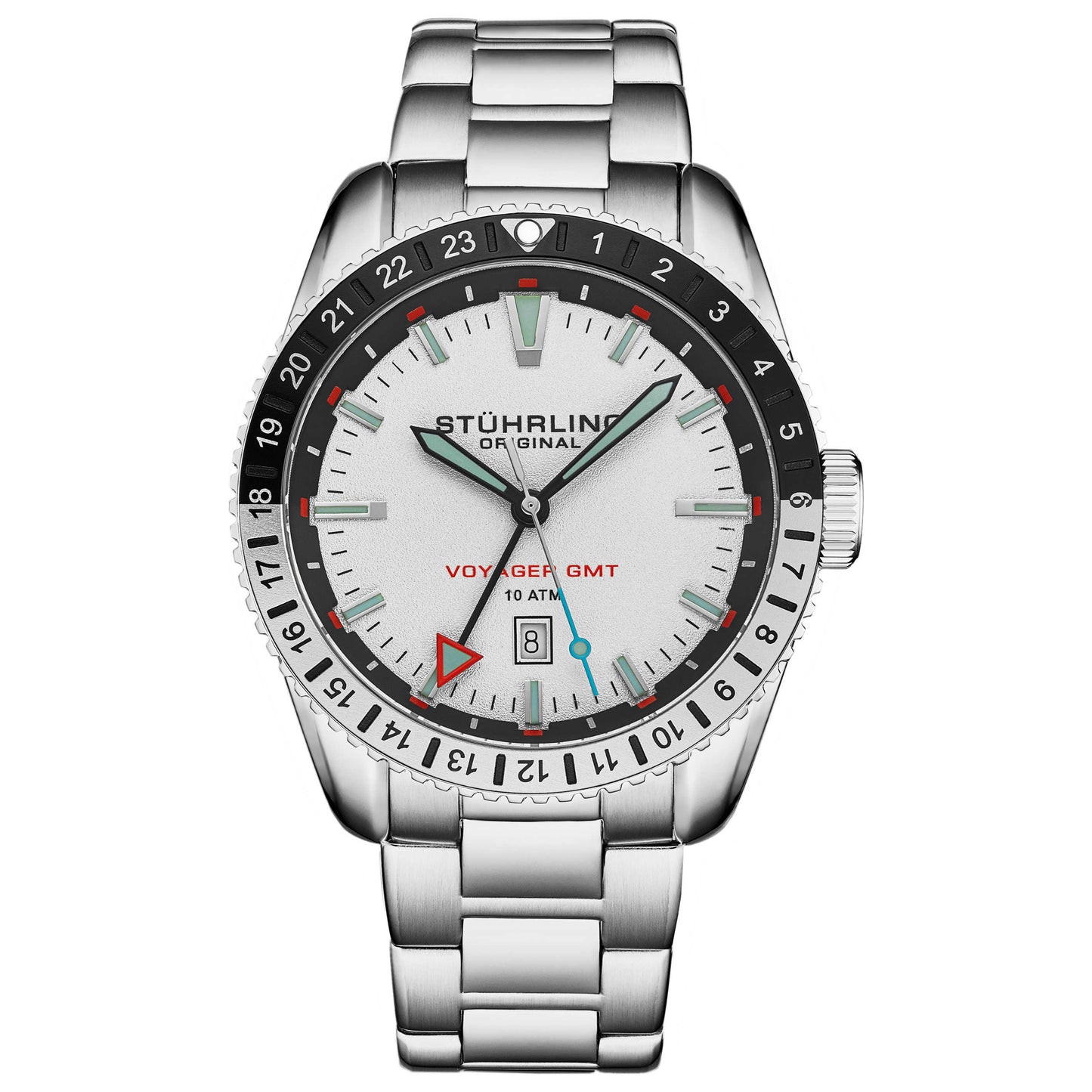 Front view of Stuhrling Aquadiver Men's Quartz Watch M17838