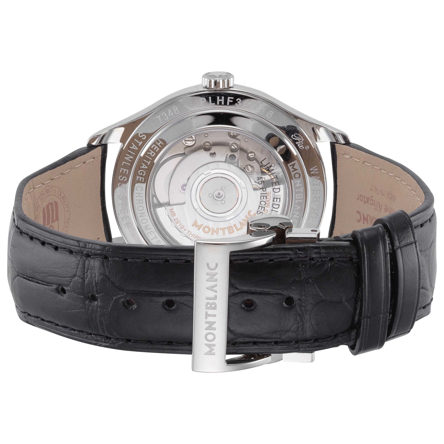Back view of Montblanc Heritage Men's Automatic Watch MB114172