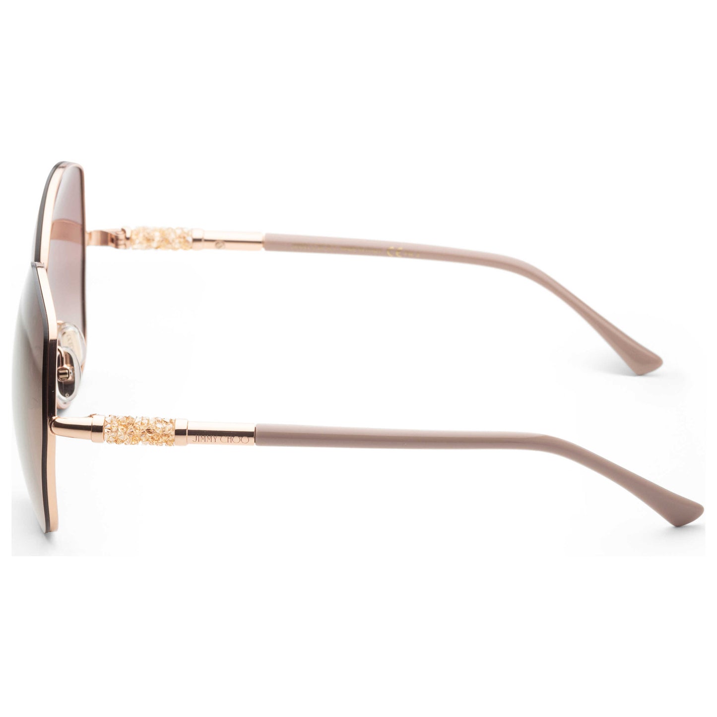 Left view of Jimmy Choo Mely Women's Sunglasses MELYS-0BKU-JL