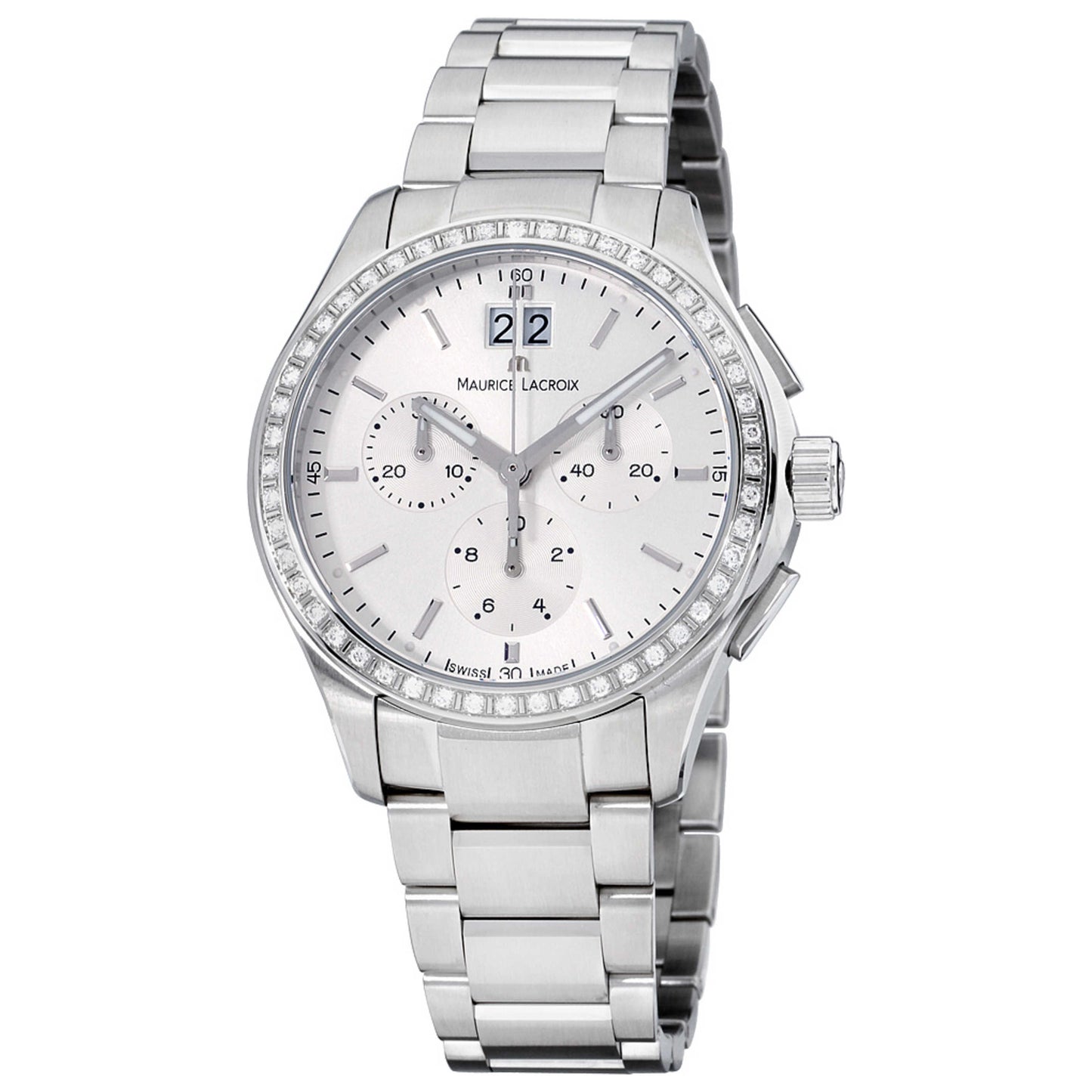 Front view of Maurice Lacroix Miros Women's Quartz Watch MI1057-SD502-130-1