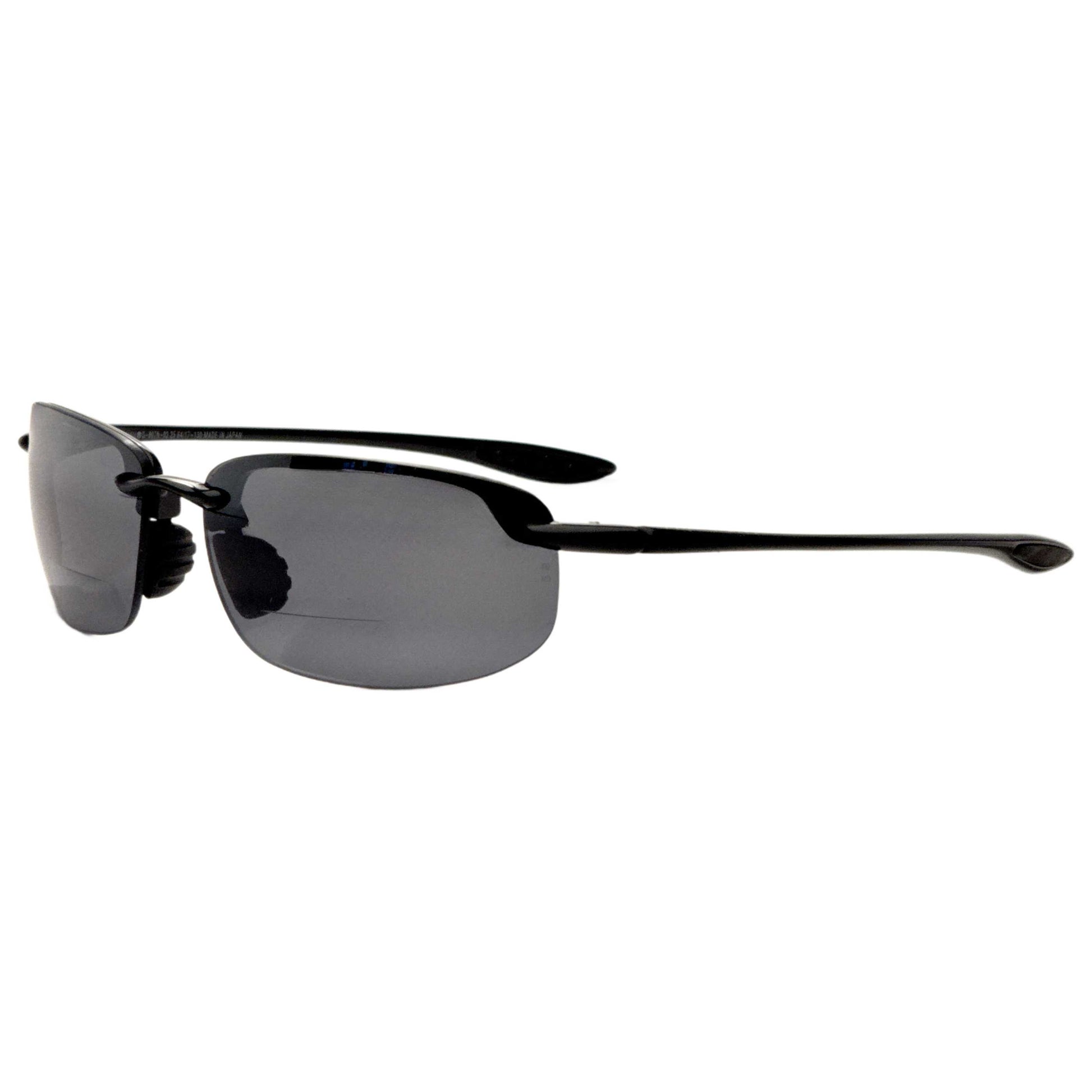 Front view of Maui Jim Hookipa Men's Reading Sunglasses MJ0407SA-008