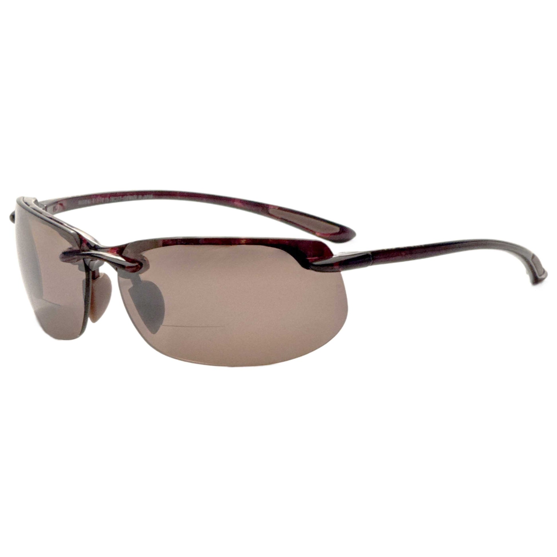 Front view of Maui Jim Banyans Men's Reading Sunglasses MJ0412S-007