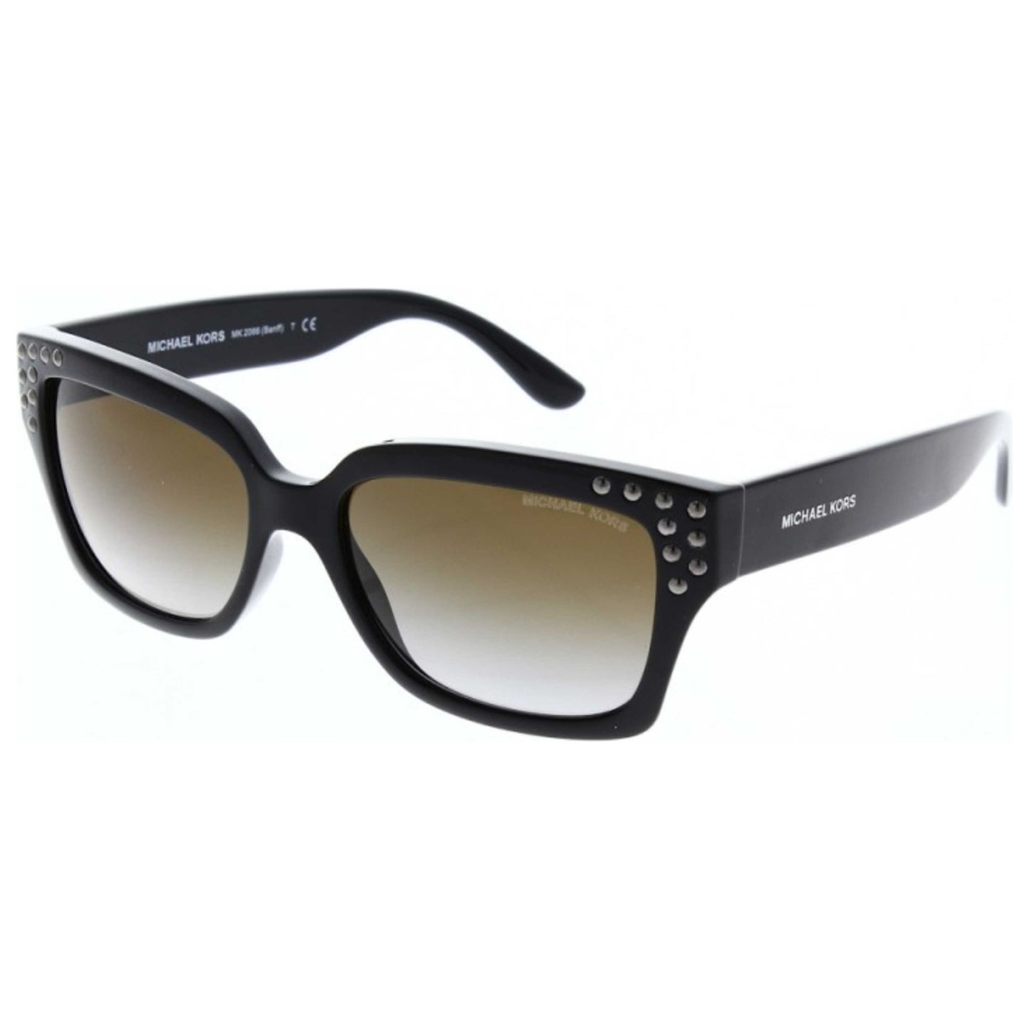 Front view of Michael Kors Rectangular Unisex Sunglasses MK2066-3009T5-55