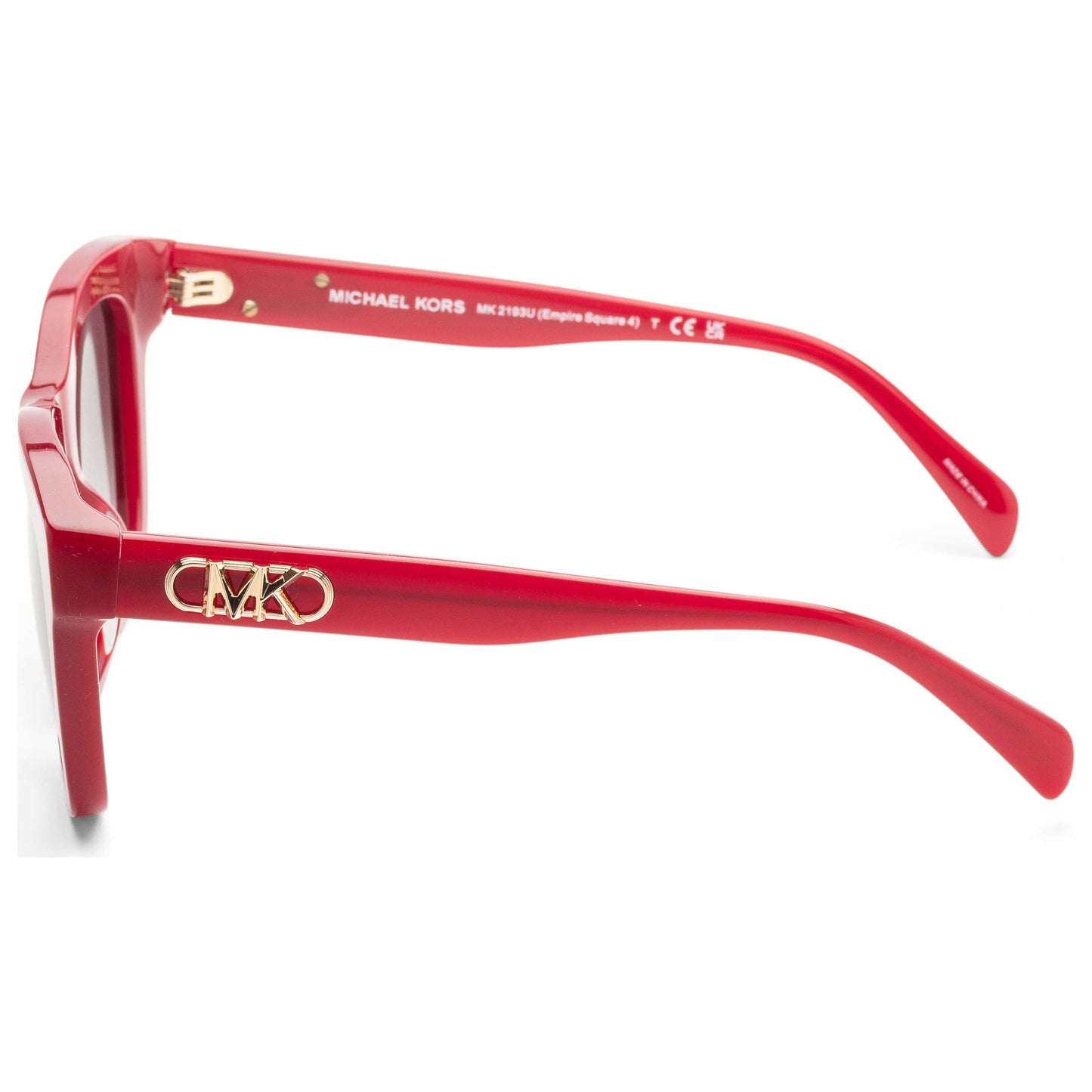 Left view of Michael Kors Empire Square Women's Sunglasses MK2193U-39398G-52