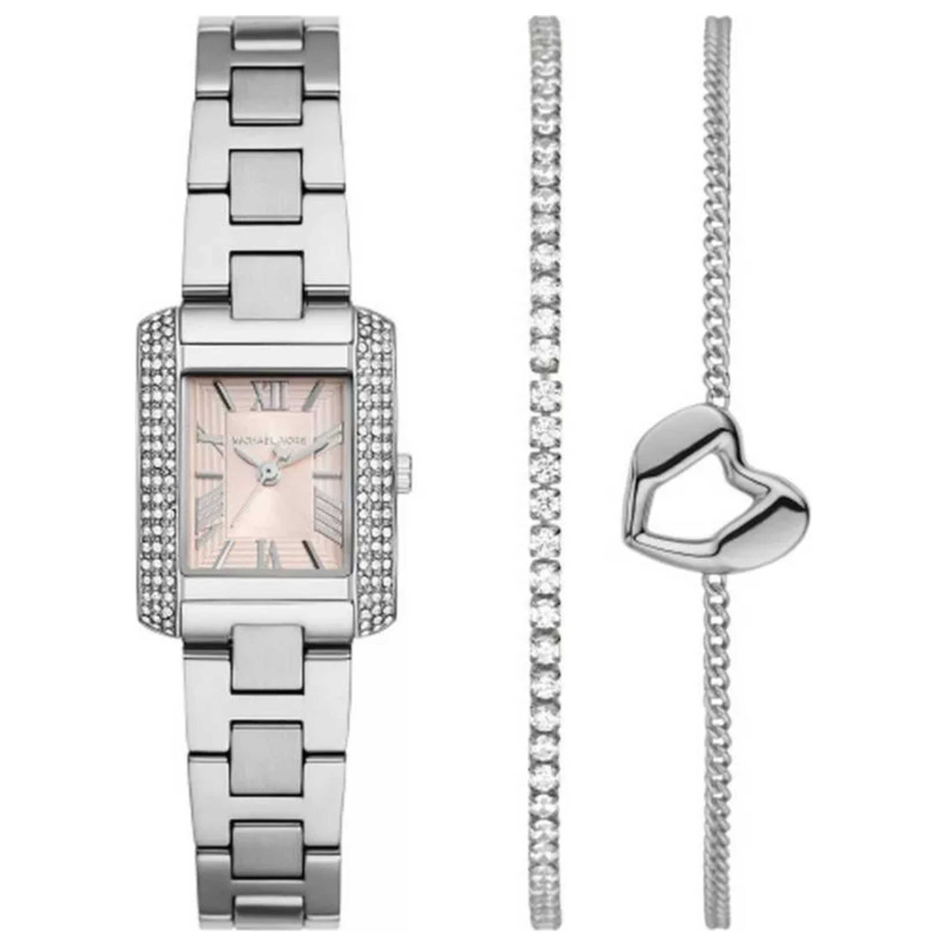 Front view of Michael Kors Emery Women's Quartz Watch MK7514SET