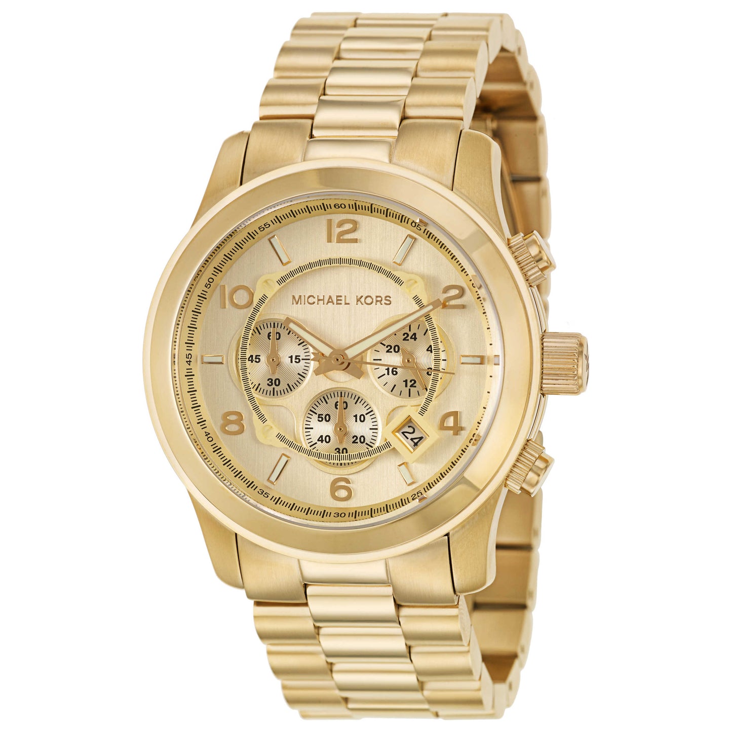 Front view of Michael Kors Runway Men's Japanese Quartz (Battery-Powered) Watch MK8077
