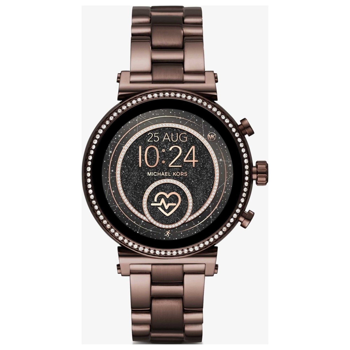 Front view of Michael Kors Gen 4 Sofie Women's Rechargeable Battery Watch MKT5075