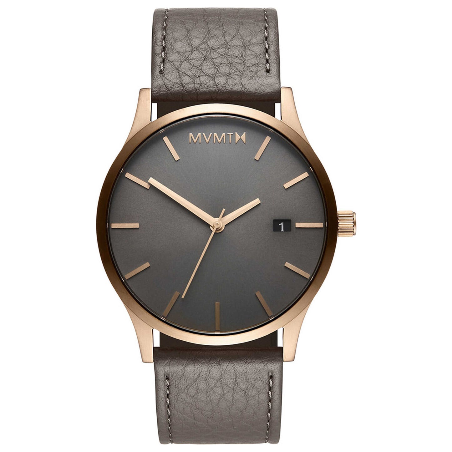 Front view of MVMT Classic Men's Quartz Watch MM01-BROGR