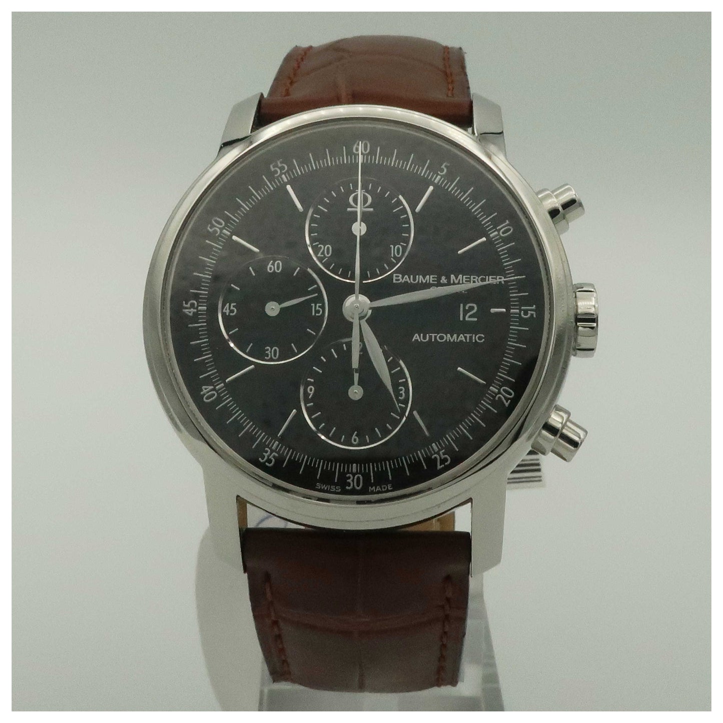 Front view of Baume and Mercier Classima Executives Men's Automatic Watch MOA08589-SDV