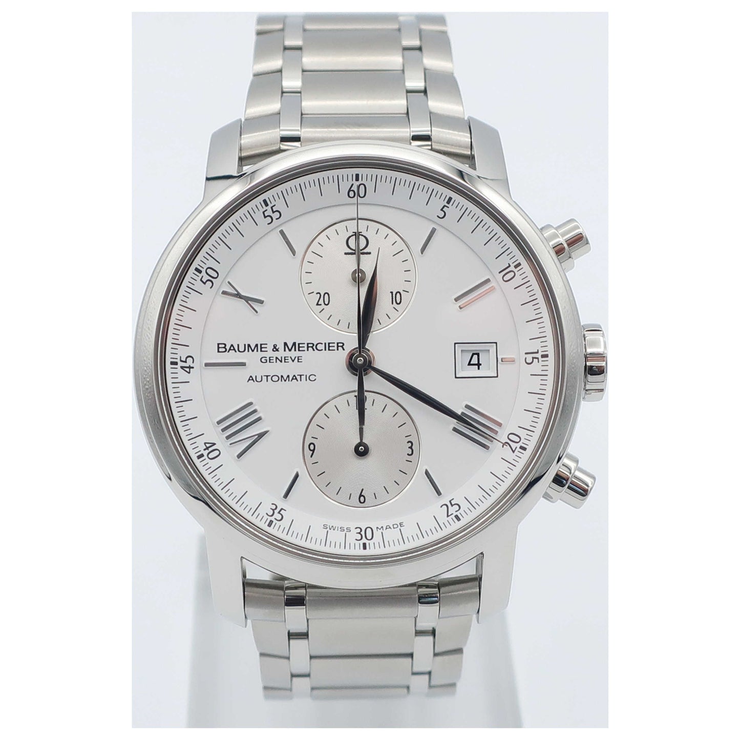 Front view of Baume and Mercier Classima Executives Men's Automatic Watch MOA08732-SD