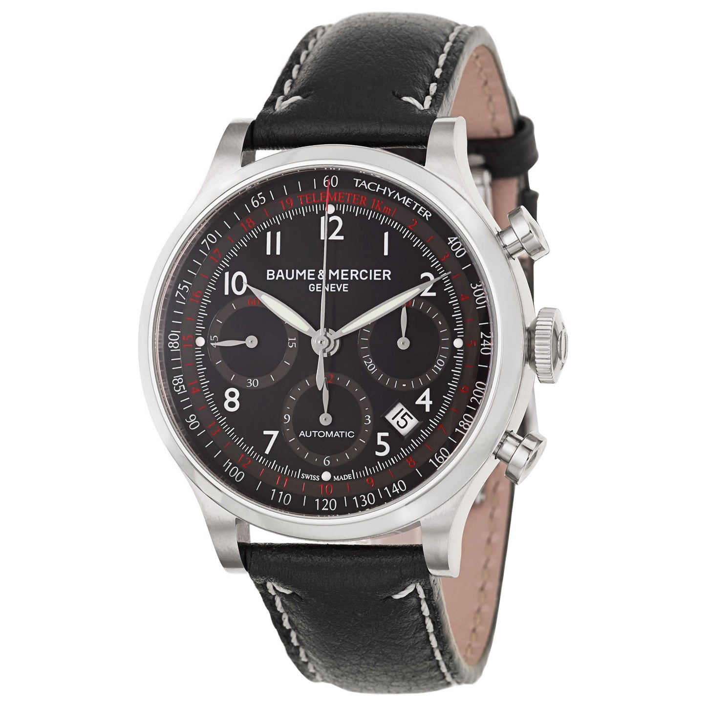 Front view of Baume and Mercier Capeland Men's Automatic Watch MOA10001