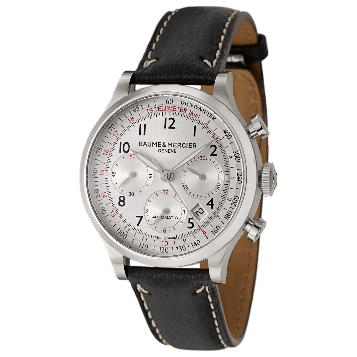 Front view of Baume and Mercier Capeland Men's Automatic Watch MOA10005