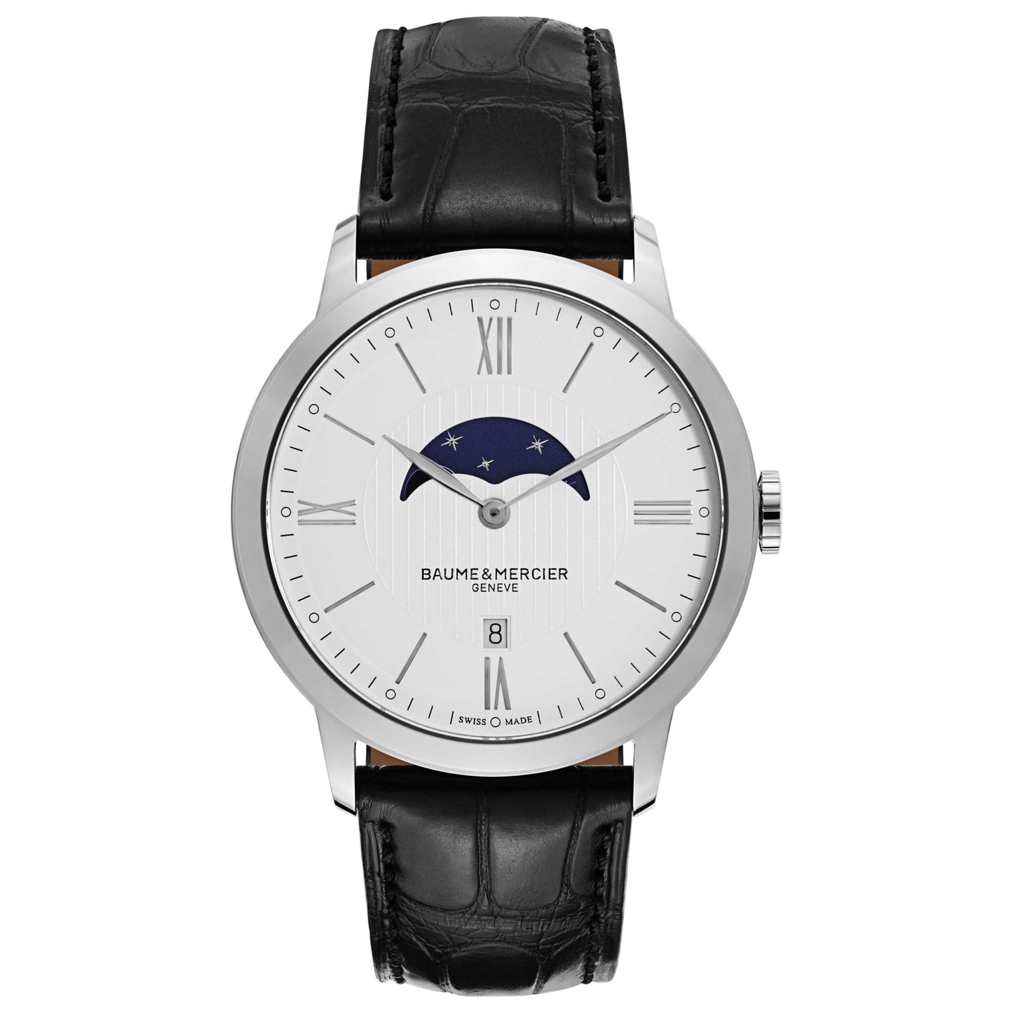 Front view of Baume and Mercier Classima Executives Men's Swiss Quartz (Battery-Powered) Watch MOA10219