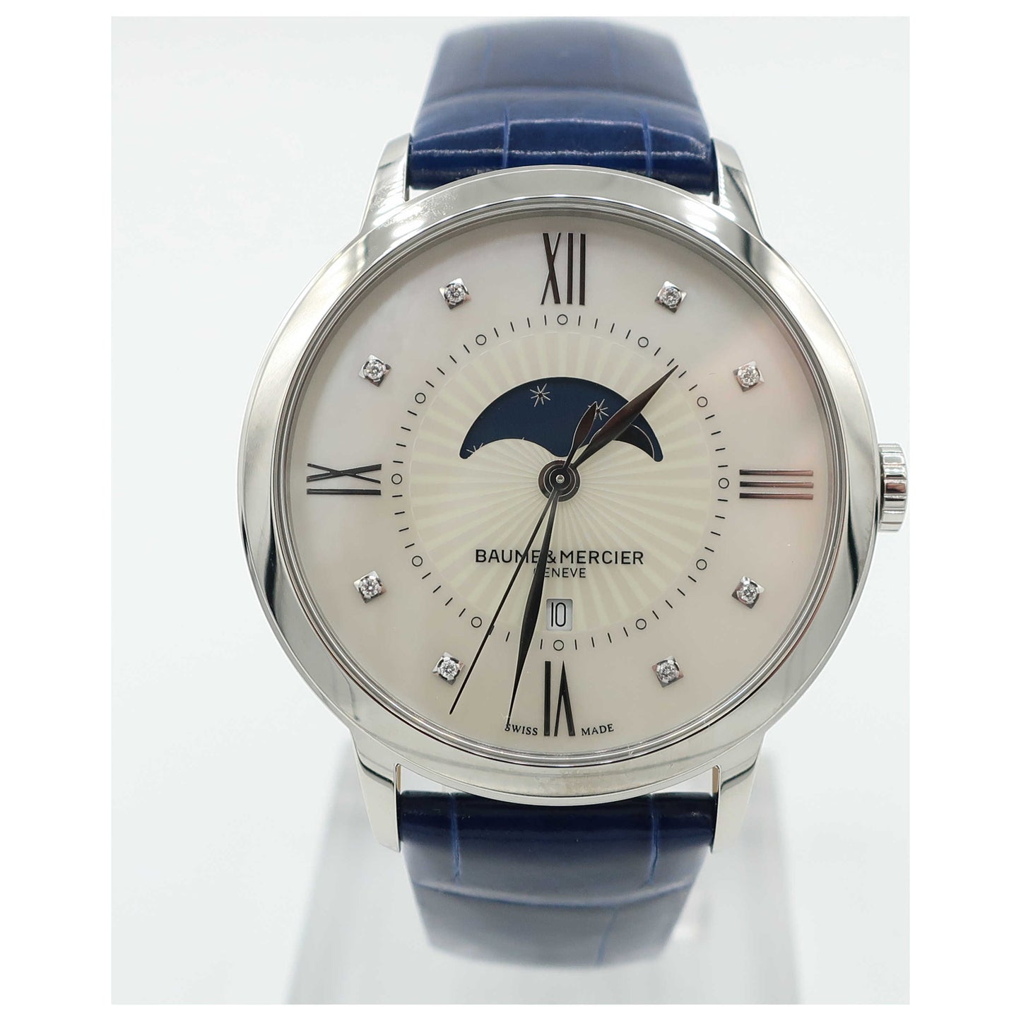 Front view of Baume and Mercier Classima Executives Women's Swiss Quartz (Battery-Powered) Watch MOA10226-SD