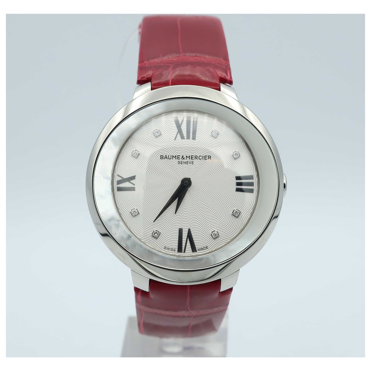 Front view of Baume and Mercier Promesse Women's Swiss Quartz (Battery-Powered) Watch MOA10262-SD