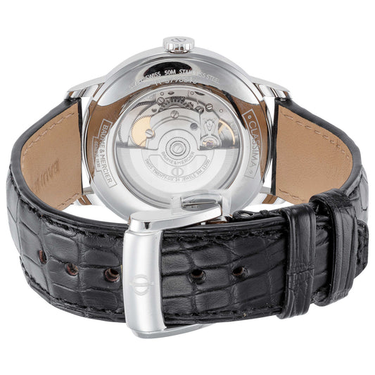 Back view of Baume and Mercier Classima Men's Automatic Watch MOA10292