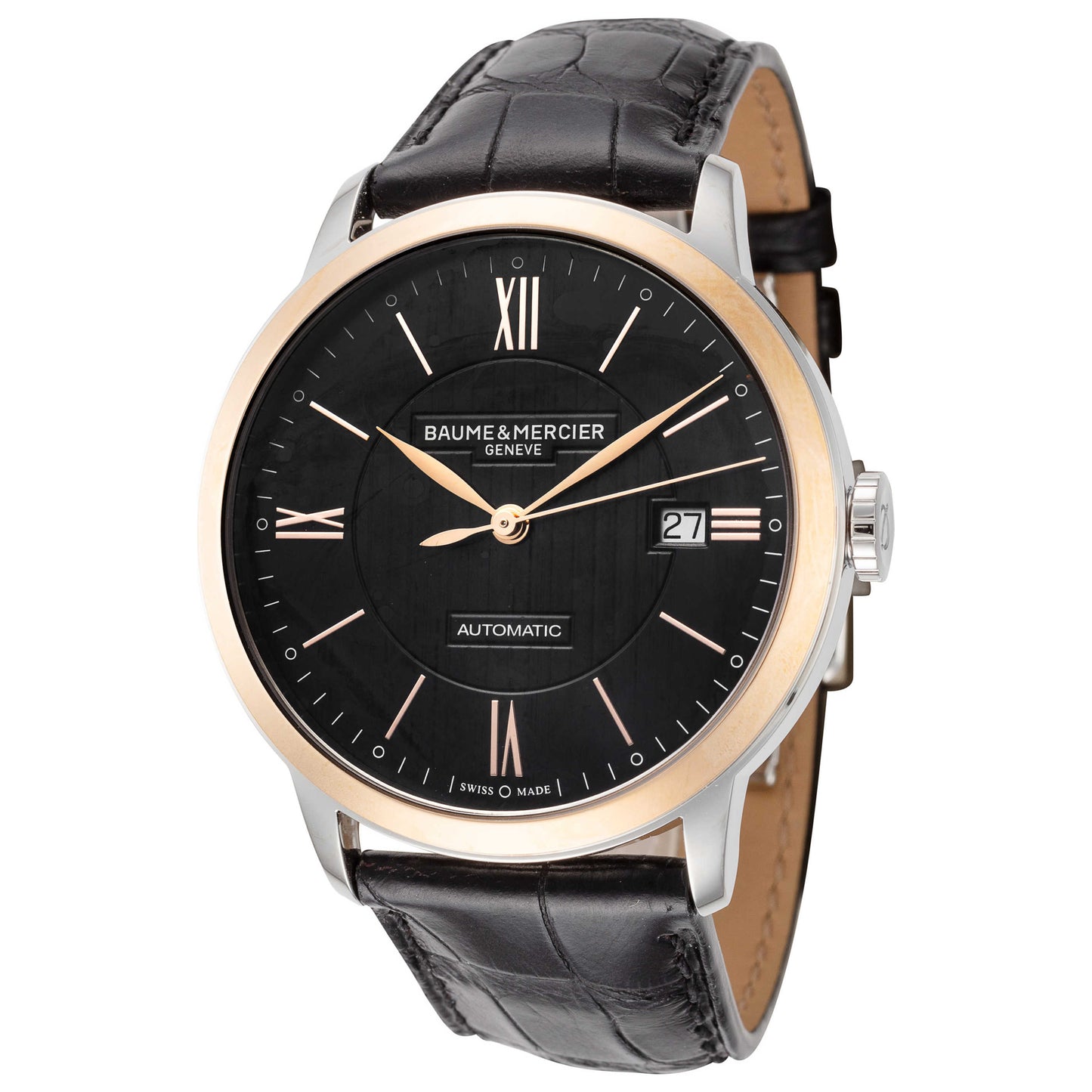 Front view of Baume and Mercier Classima Men's Automatic Watch MOA10292
