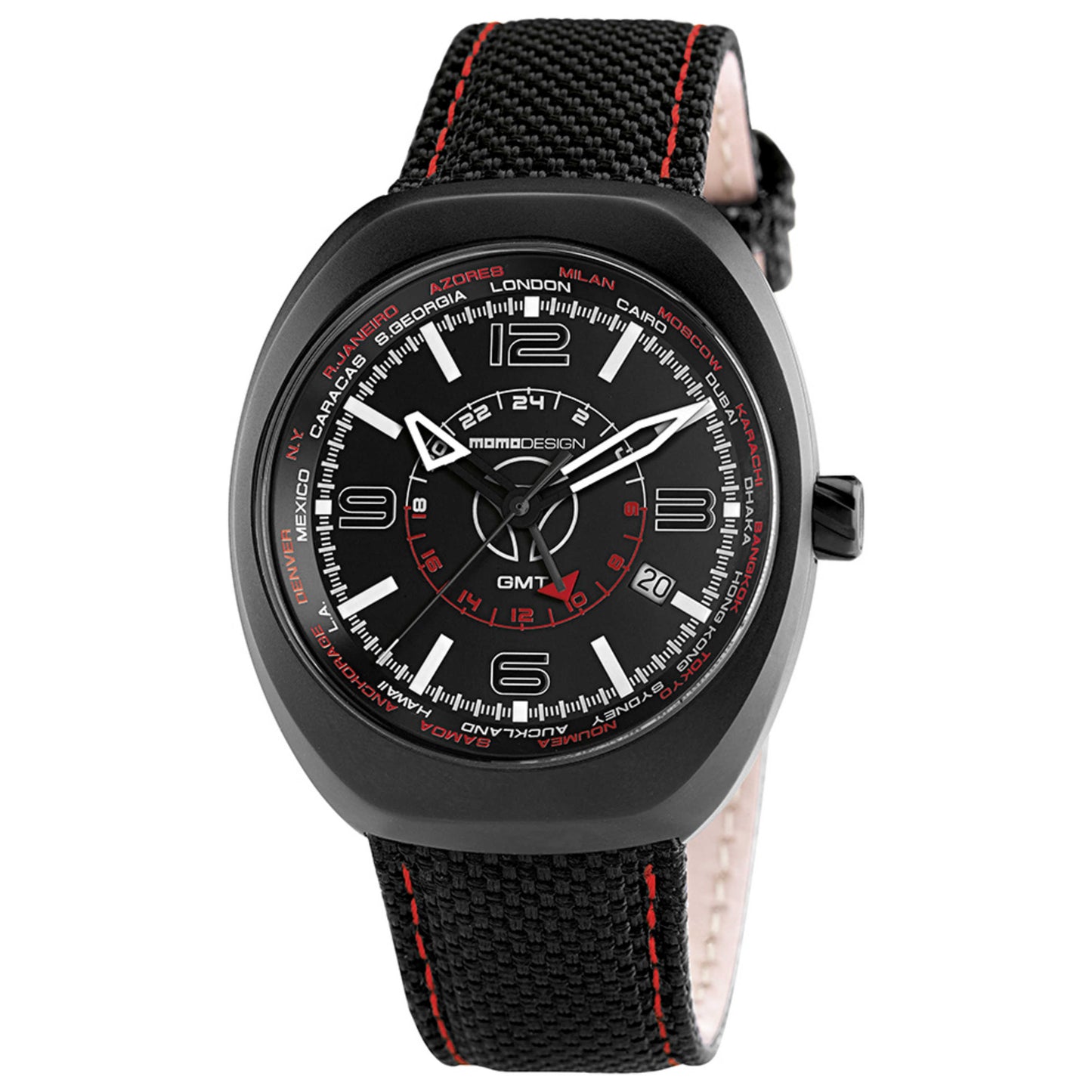 Front view of Momo Design Analog Men's Quartz Watch MOMO-MD7001BK-13