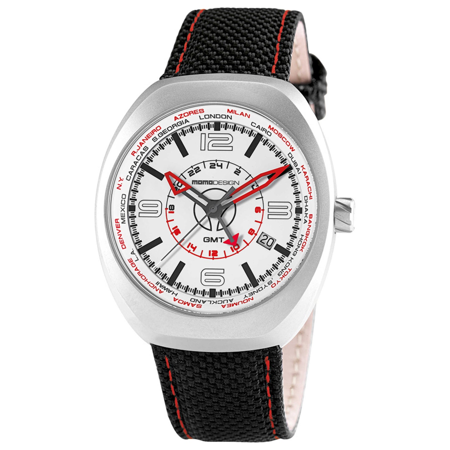Front view of Momo Design Analog Men's Quartz Watch MOMO-MD7001SS-23