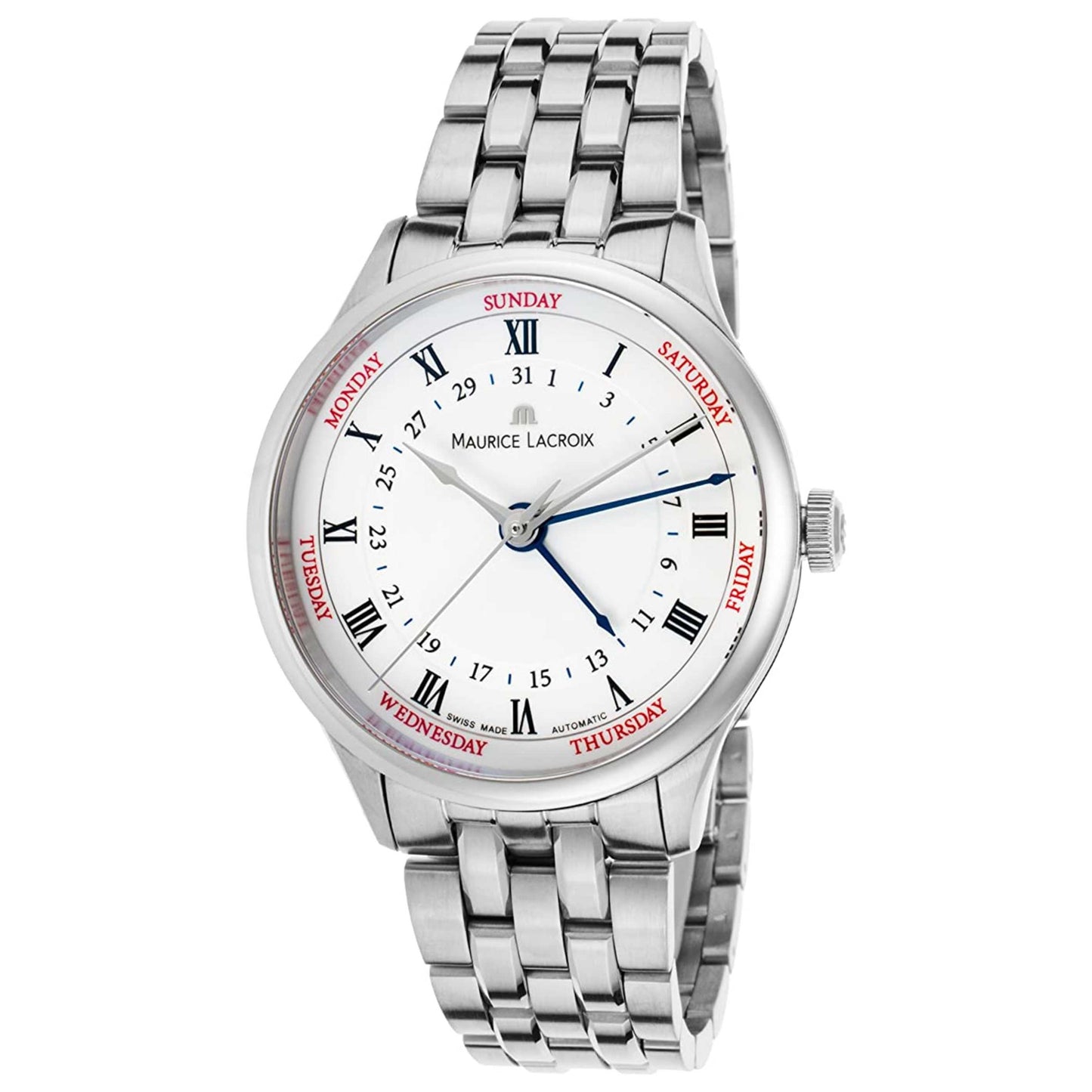 Front view of Maurice Lacroix Masterpiece Men's Automatic Watch MP6507-SS002-112